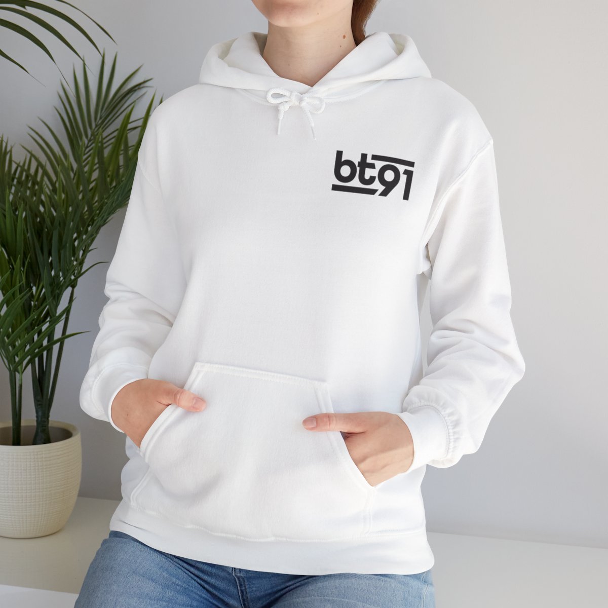 BT91 Logo (Black) Hoodie - Image 13
