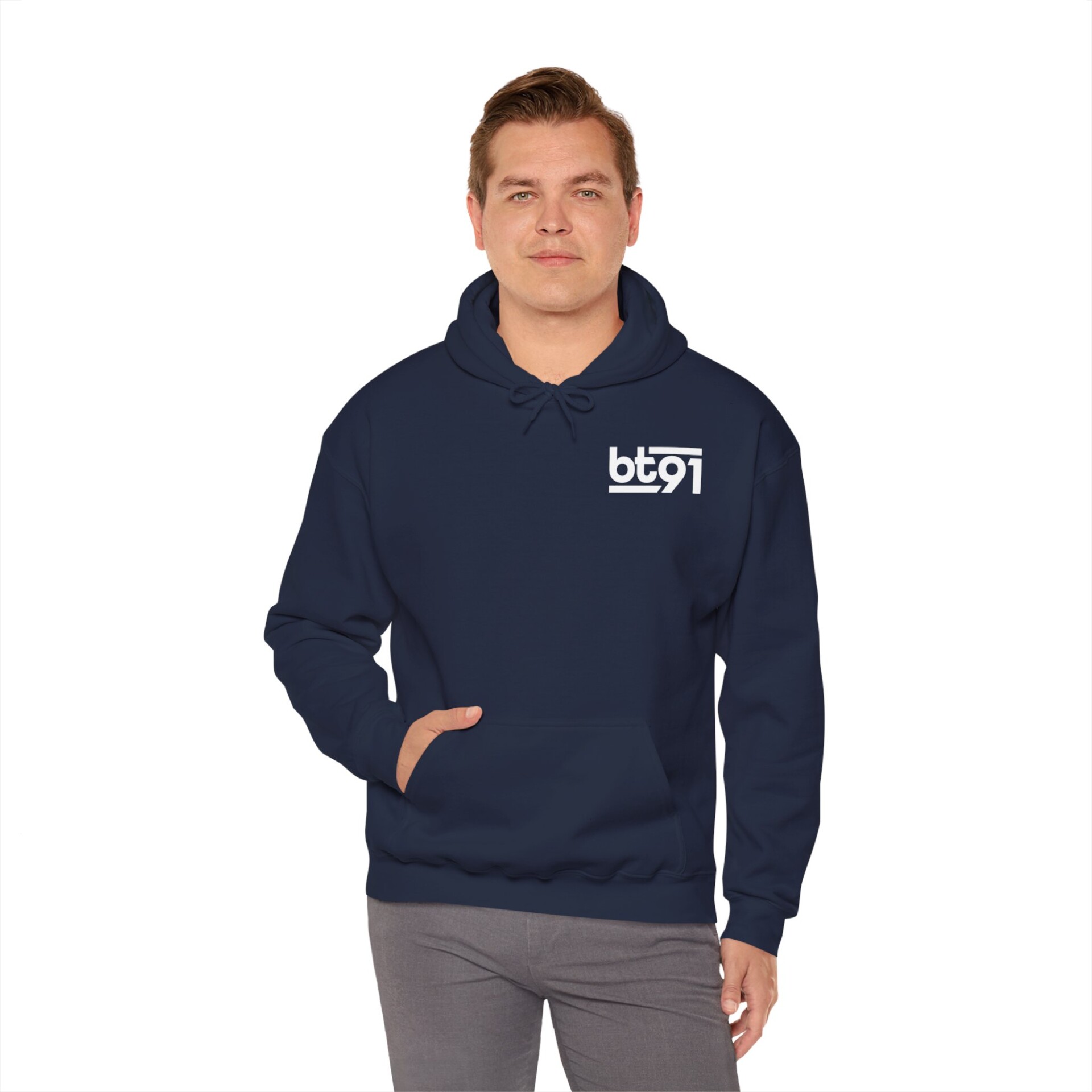 BT91 Logo (White) Hoodie - Image 37