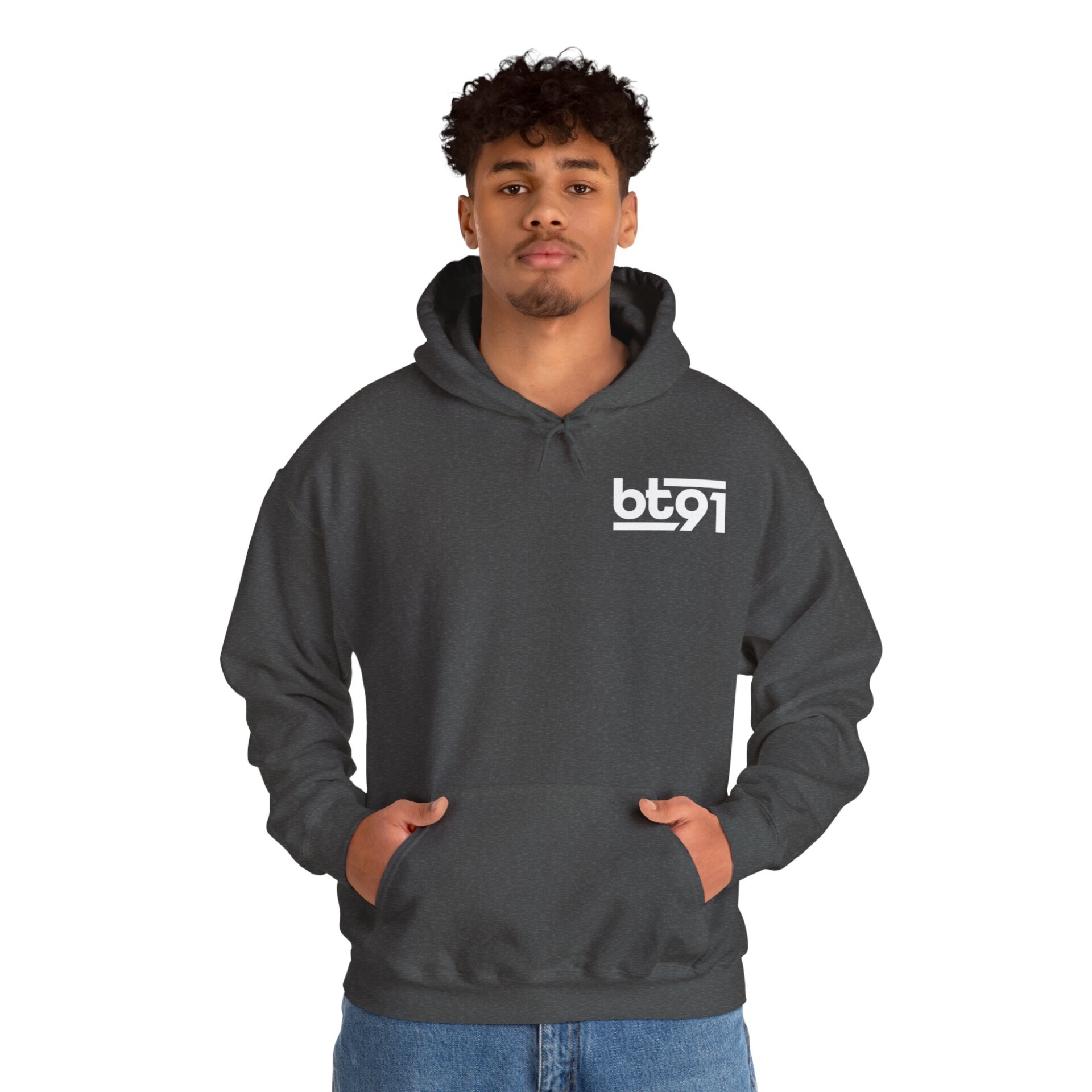 BT91 Logo (White) Hoodie - Image 31