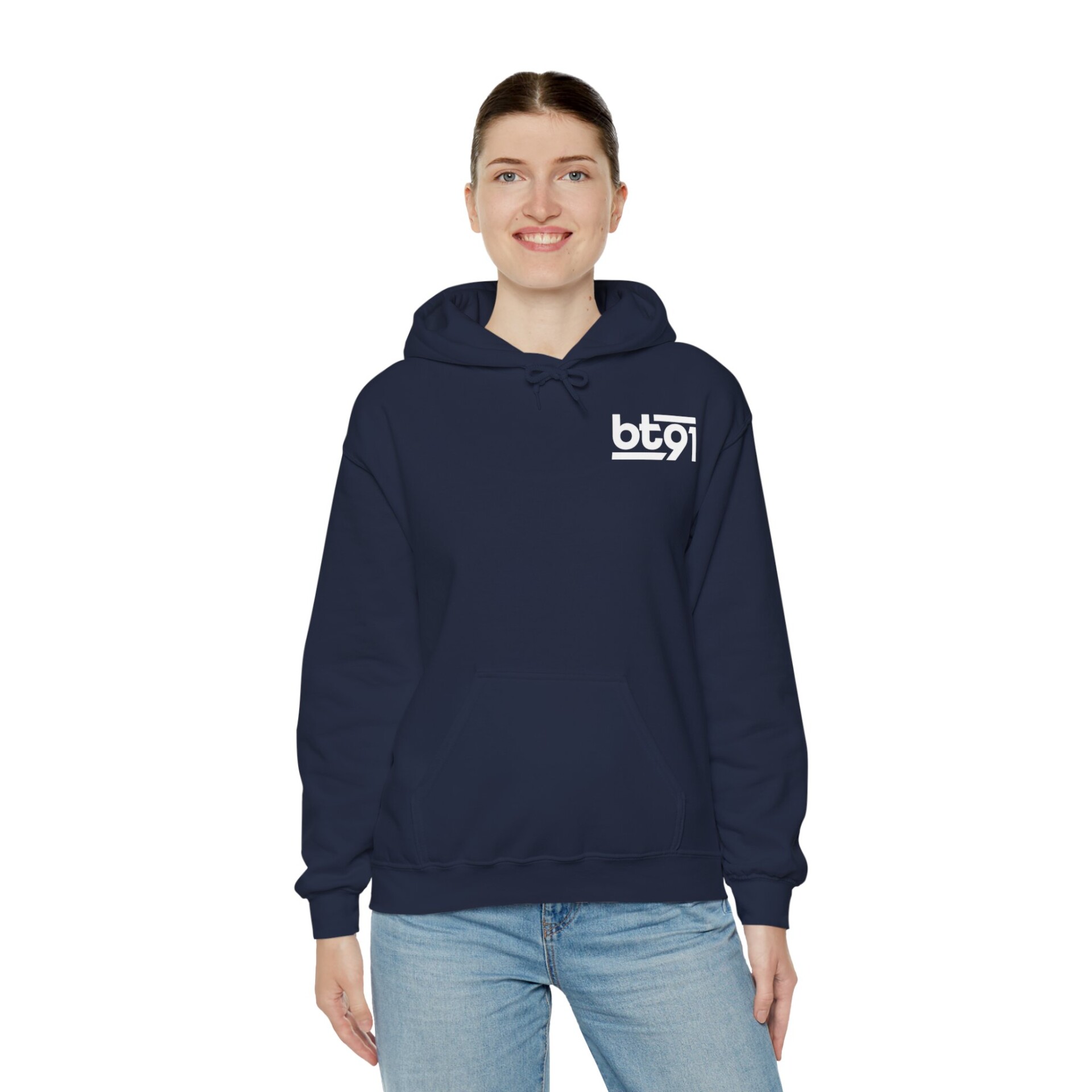BT91 Logo (White) Hoodie - Image 38
