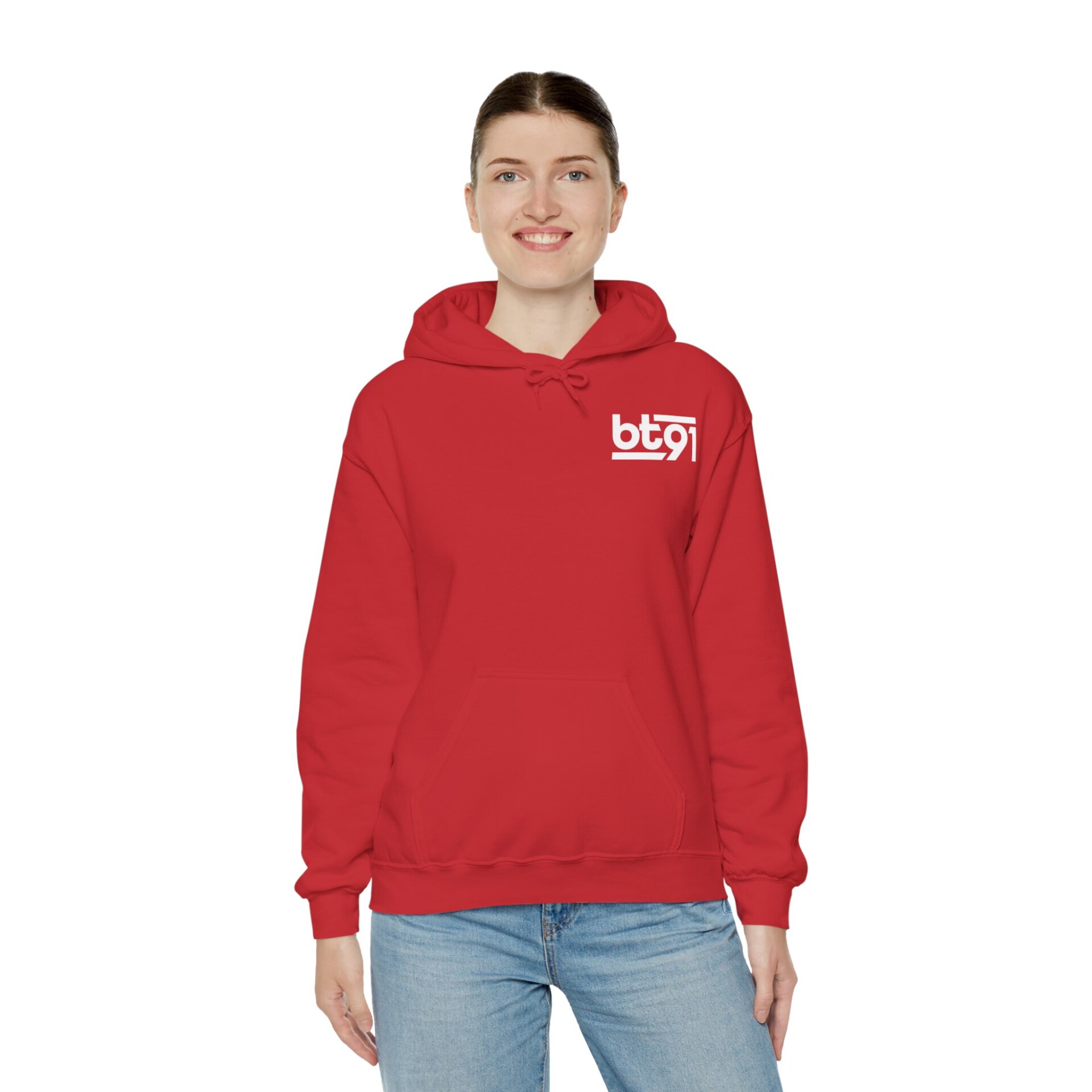BT91 Logo (White) Hoodie - Image 46