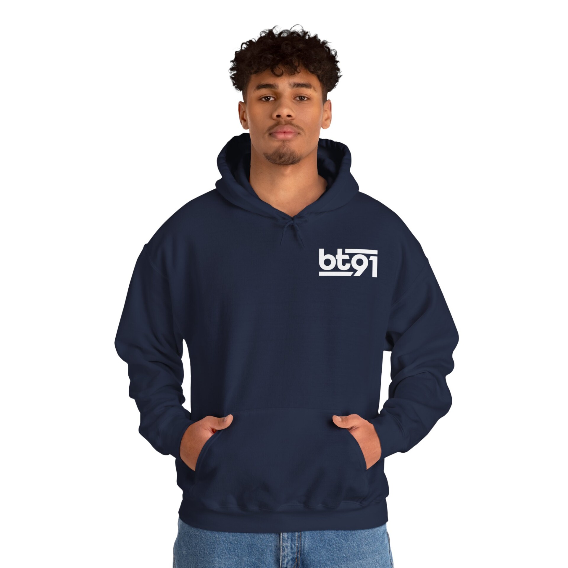 BT91 Logo (White) Hoodie - Image 39