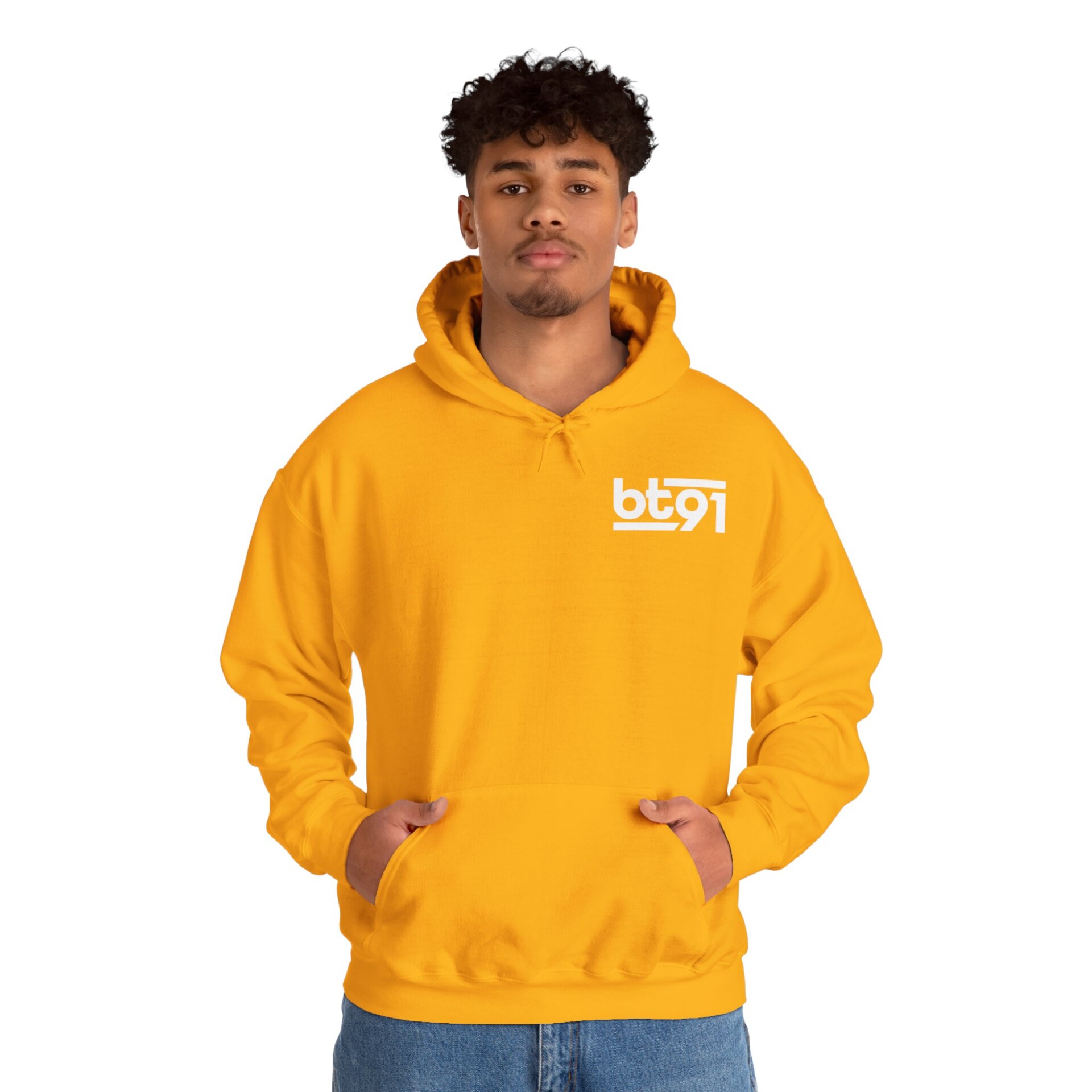 BT91 Logo (White) Hoodie - Image 15