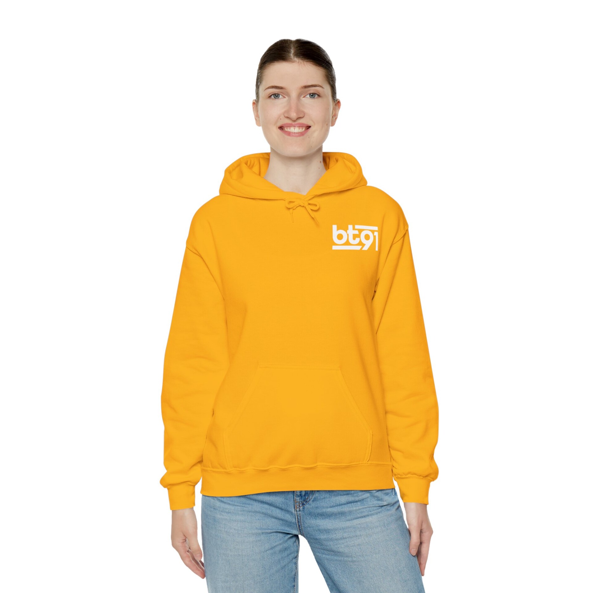 BT91 Logo (White) Hoodie - Image 14
