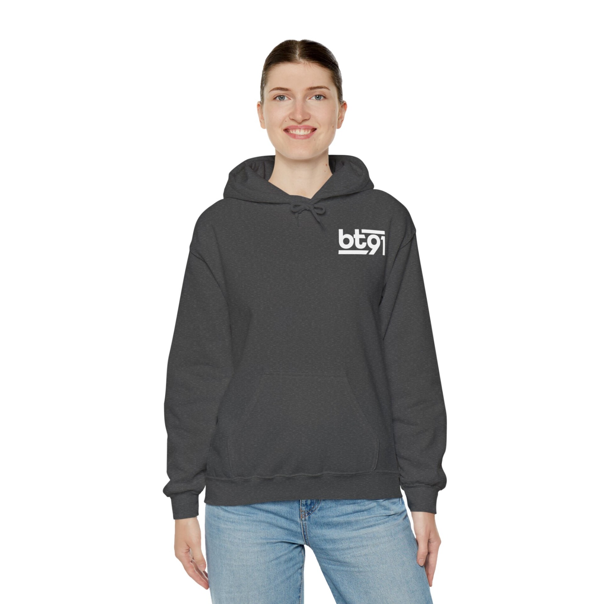 BT91 Logo (White) Hoodie - Image 30