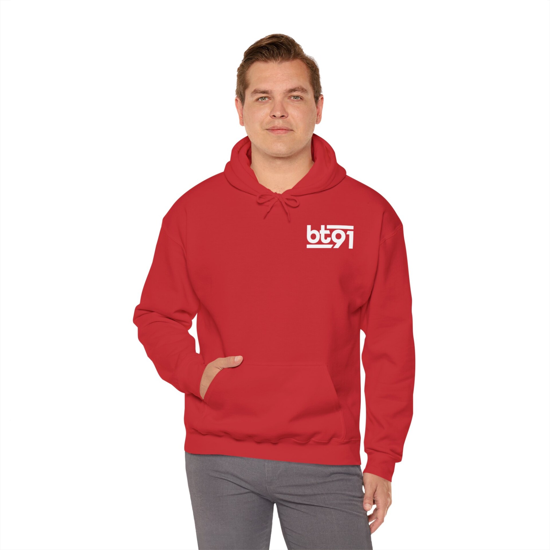 BT91 Logo (White) Hoodie - Image 45