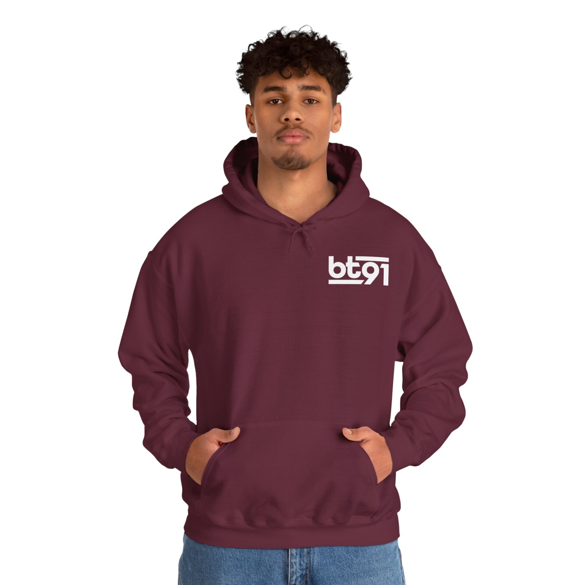 BT91 Logo (White) Hoodie - Image 23