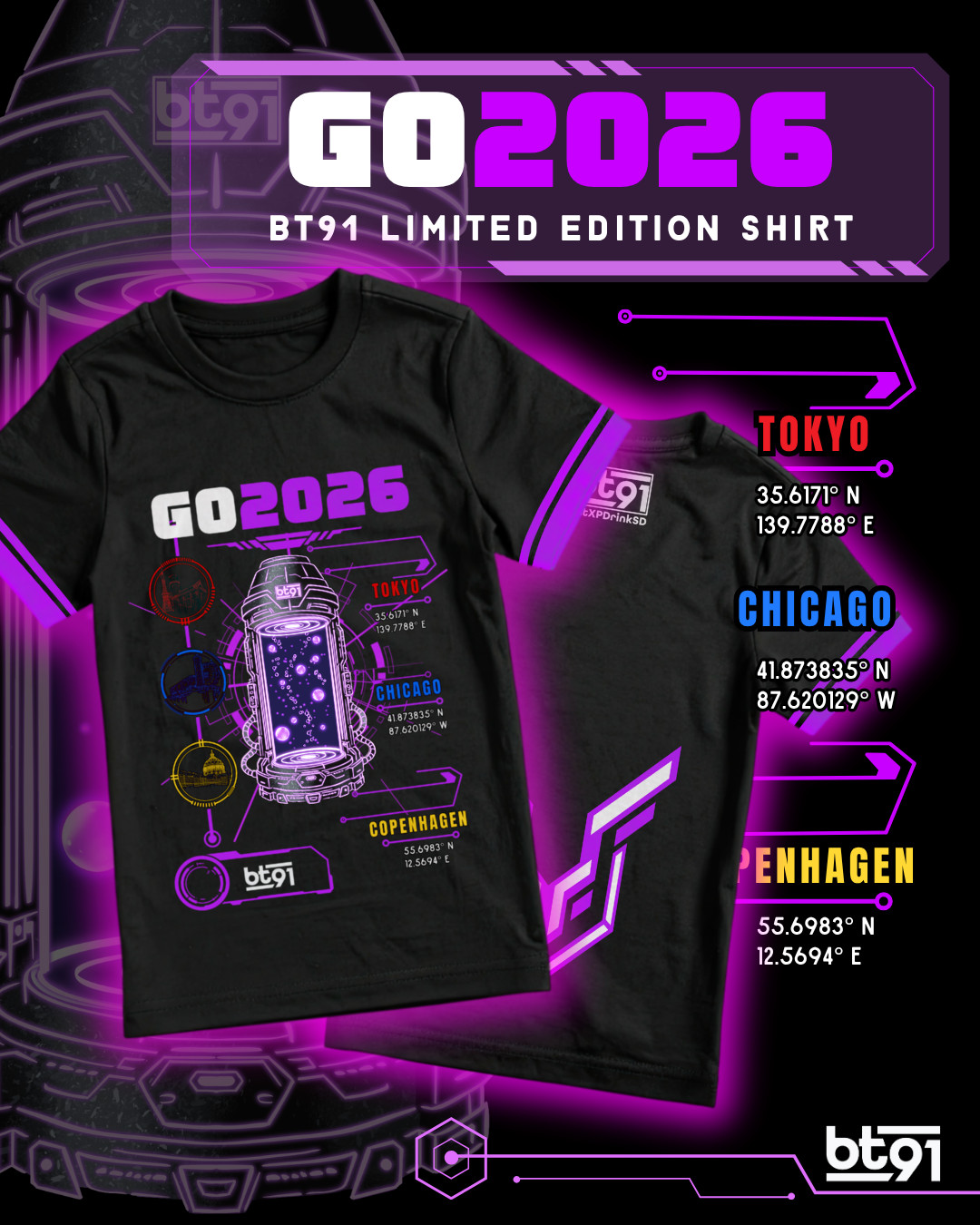 GO2026 limited edition shirt design